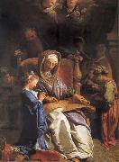 Jean Jouvenet The educacion of the Virgin Spain oil painting artist